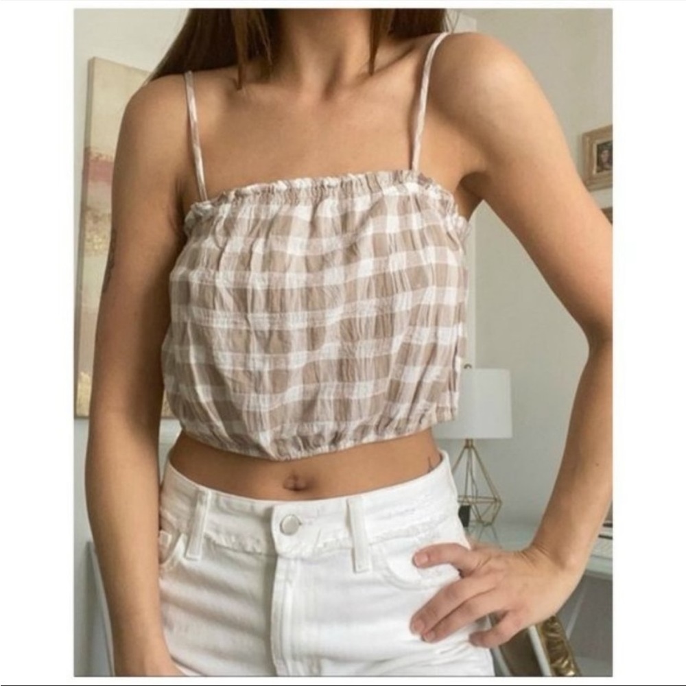 Aerie Gingham Crop Top